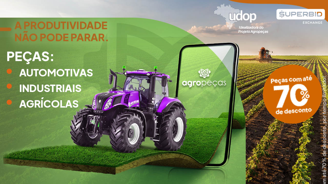 Agropeças: peças para os setores agrícola, industrial e automotivo com até 70% de desconto!