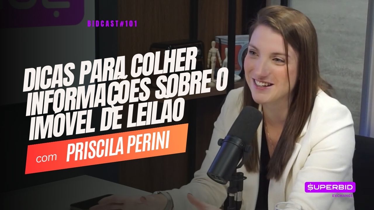 Dicas para colher informações sobre o imóvel de leilão. BidCast 101 – Priscila Perini