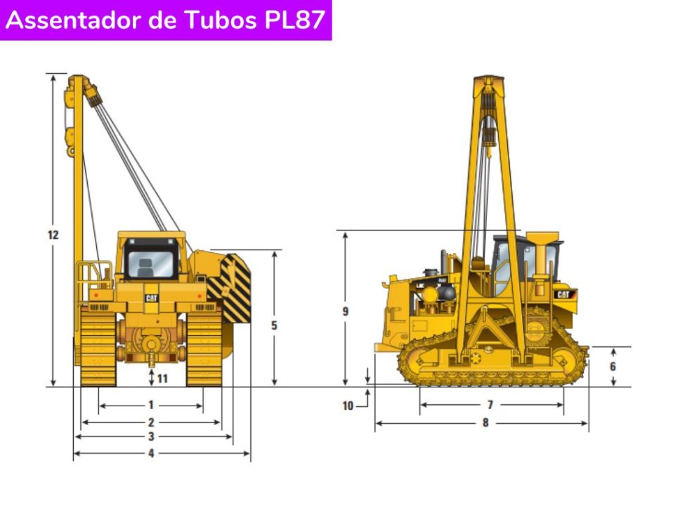 Catálogo Assentador de Tubos PL87 Caterpillar