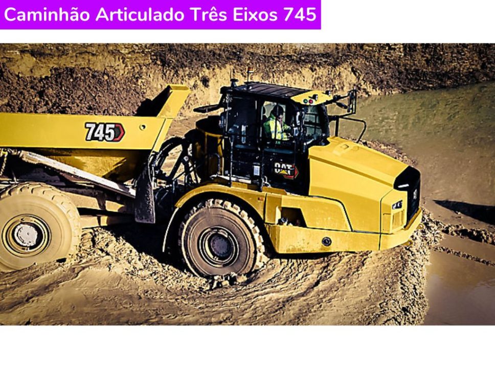 Caminhão Articulado Três Eixos 745 Caterpillar